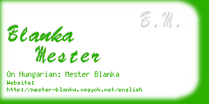 blanka mester business card